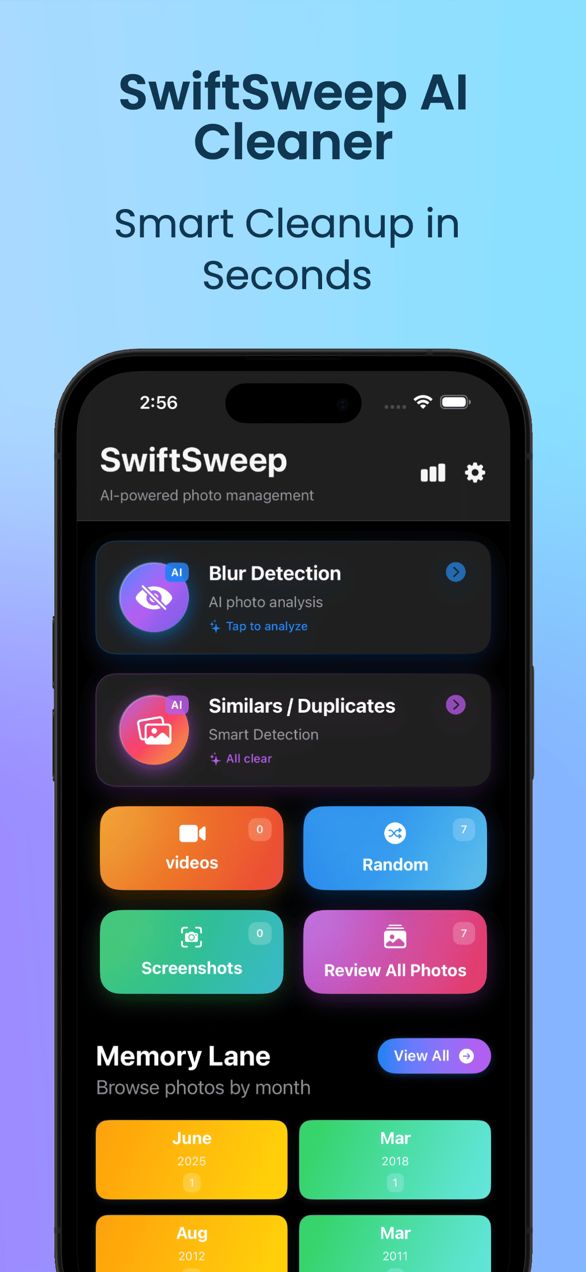 SwiftSweep App Interface
